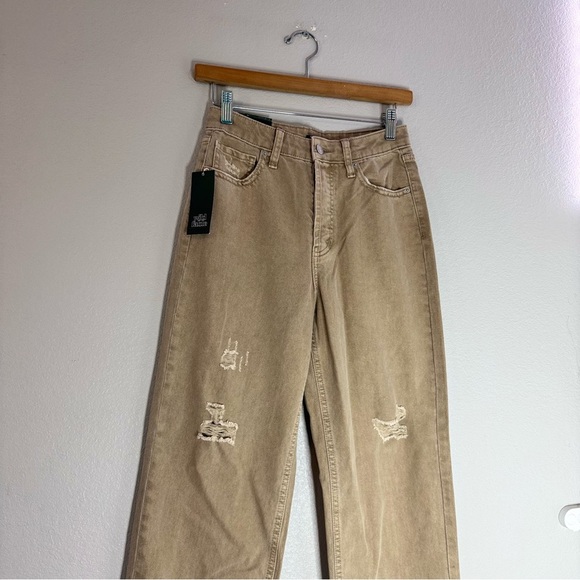 New Wild Fable High-Rise Straight Light Brown Wash Distressed Jeans Size 2 - Picture 3 of 17